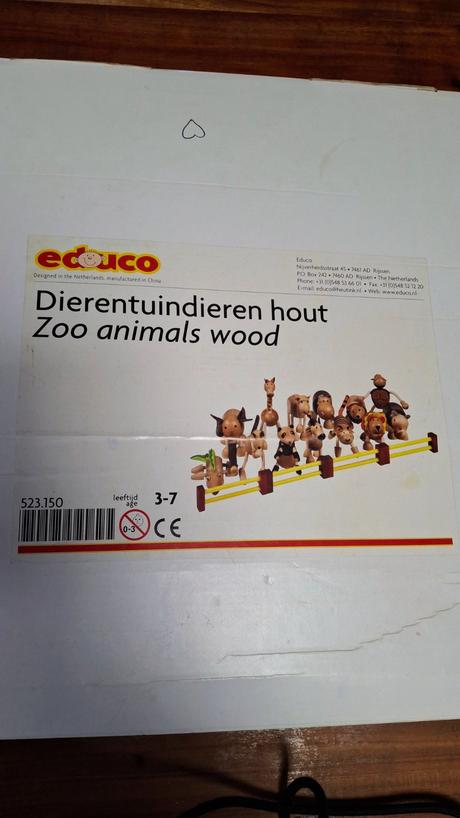 Drevené zvieratká zo zoo, edukačné hračka, 