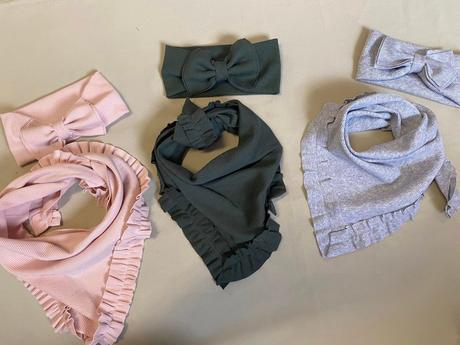 Komplet - čelenka, šatka, 80 / 86 / 92 / 98 / 104