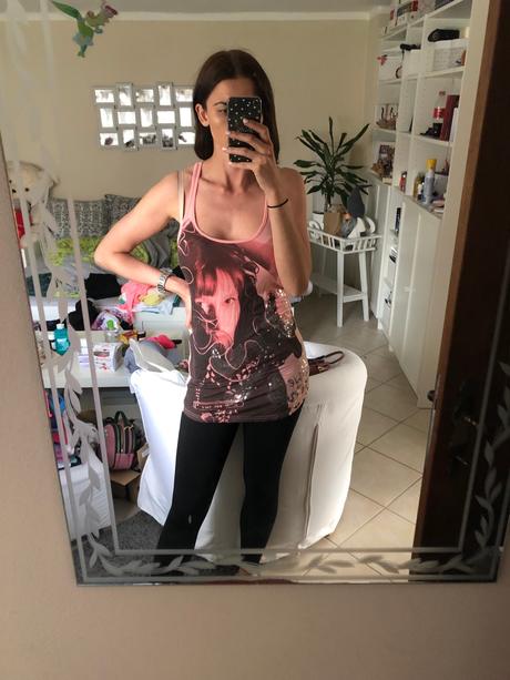 Dlhší flitrovany top, xs