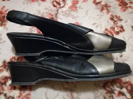 Sandály 42 čierno-hnedé s poštou, 42