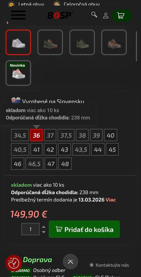 Bost taras low topanky, 36