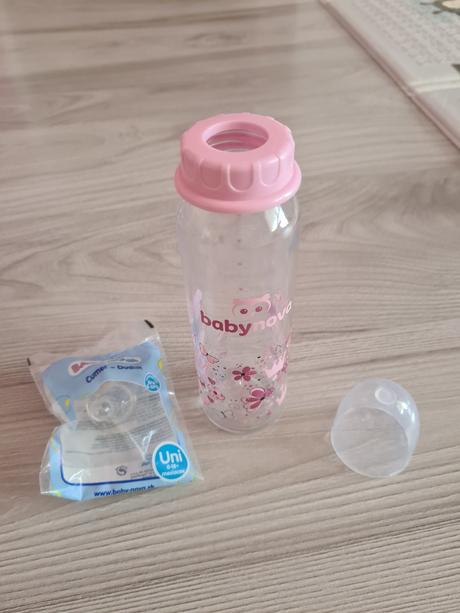 Sklenená dojčenská fľaša babynova, 