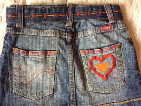 Riflová šúchaná sukňa exit v. 104, 104