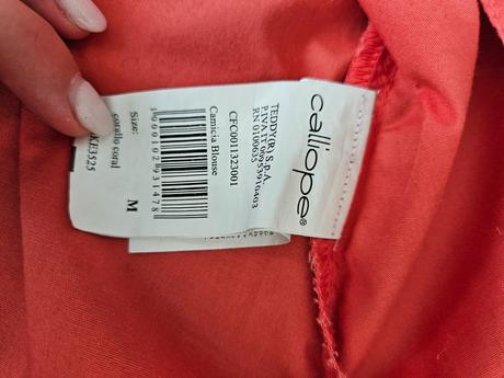 Červená blúzka s korálkami, calliope,m