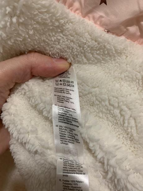 Detská svetloružová zateplená vesta s kapucňou, 92