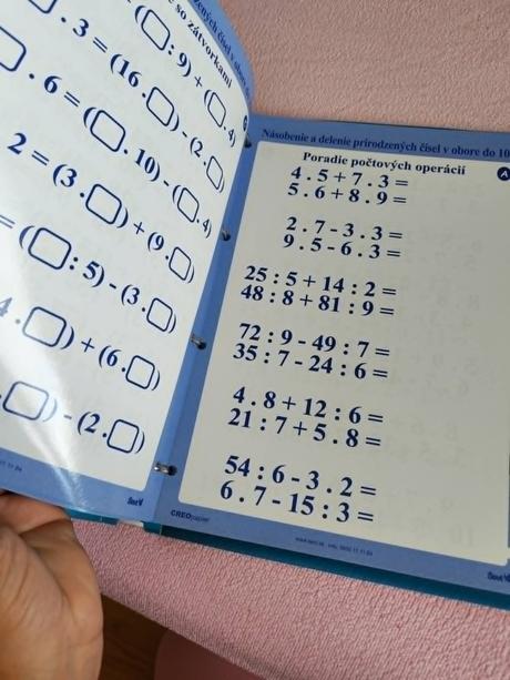 Matematika zakladač +pracovné listy,