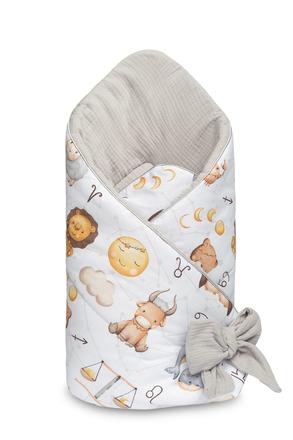 Sensillo mušelinová zavinovačka šedý zverokruh 75x,