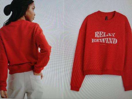 Červená mikina h&m, h&m,s