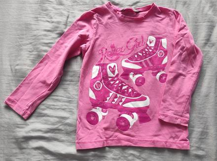 Svetloružové tričko s dlhým rukávom, lindex,104