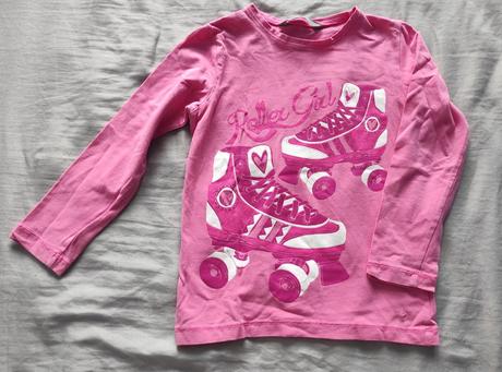 Svetloružové tričko s dlhým rukávom, lindex,104