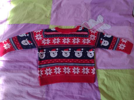 Pulóvrik s vianočným vzorom, f&f,86
