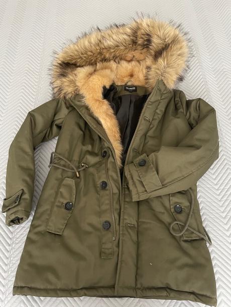 Army kabát s kožušinou, xs