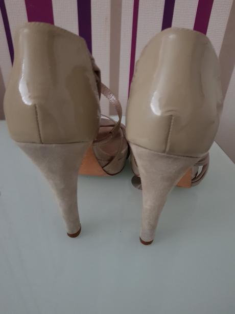 Celokožene sandale lodičky, 39