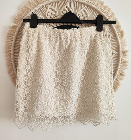 Čipkovaná sukňa, h&m,m