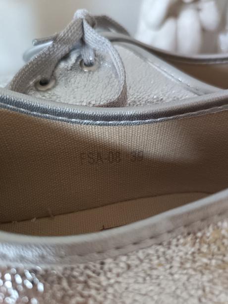 Strieborne espadrilky na platforme, 39