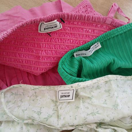 3x crop top na leto, bershka,m