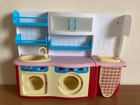 Retro kuchynka práčovňa,