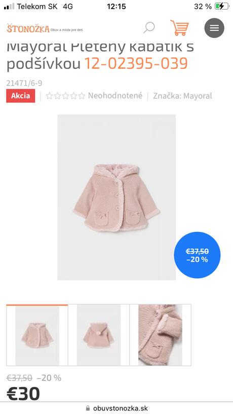 Detský kabátik, mayoral,62