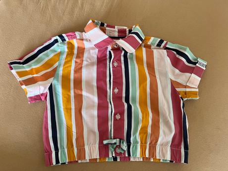 Košeľový crop top, 134