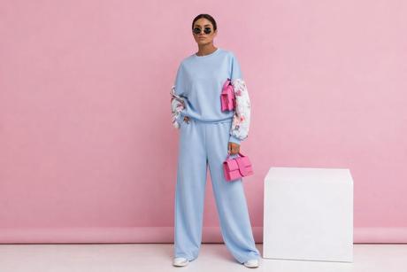 Dámsky štýlový komplet s kvetinovými rukávmi, l / m / s / xl