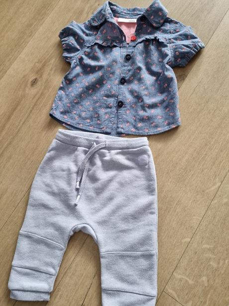 Set košieľka a tepláčiky, h&m,68