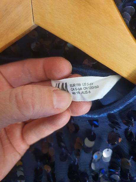 Flitrové šaty, h&m,122