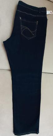 Dámske tmavomodré rifle - rovný strih c&a, c&a,46