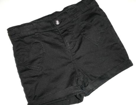 Trendy srdiečkové kraťasky pre 6-7 r. slečnu, h&m,122