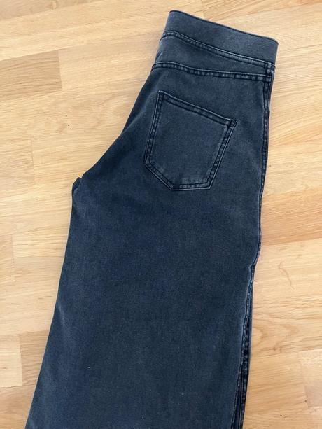 Široké elasticke riflove nohavice, h&m,158