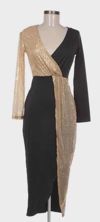 Šaty zlato čierne, l