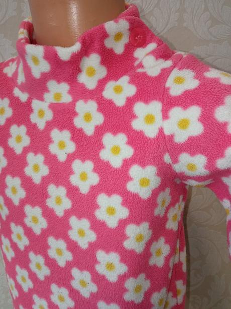 Dievčenská flisová mikina s kvietkom, 86