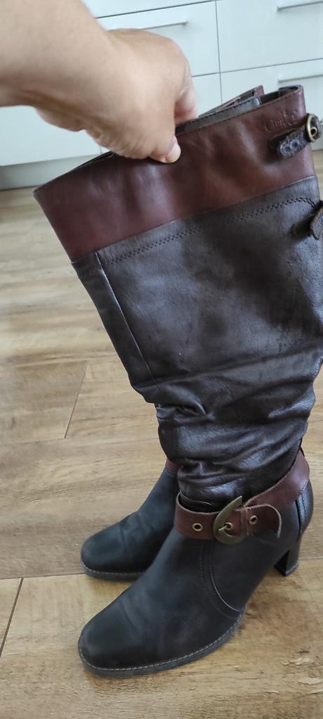 Kožené pohodlné čižmy, 38