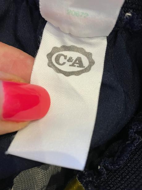 Dievčenská kvetovaná sukňa tmavomodrá c&a (98), c&a,98