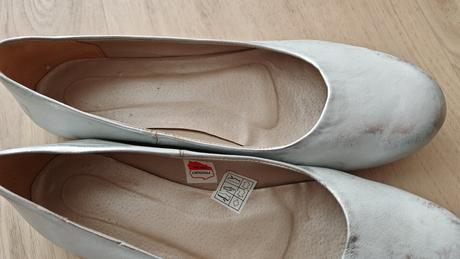 Kozene strieborne baleriny, 40