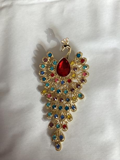 Nádherná brošňa - páv, 