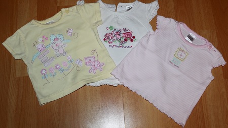 Tričká s krátkym rukávom 3 ks- výborný stav, cherokee,62