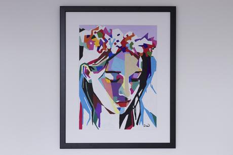 Obraz - dievča s venčekom,