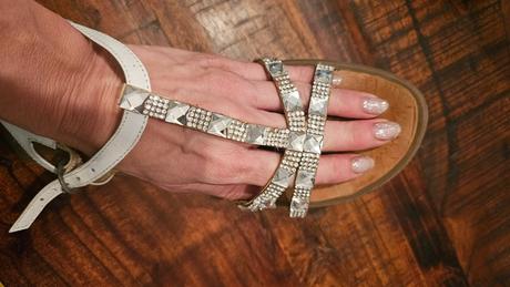 Kožené  kamienkove krystalove nežne sandále, tamaris,39