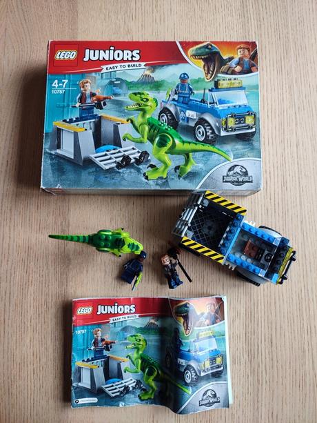 Lego juniors 10757- raptor a záchranárske vozidlo, 