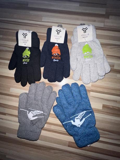 Hrube vyteplene rukavice, 146 / 152 / 158 / xs