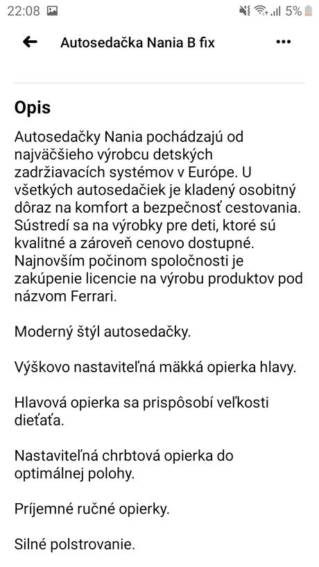 Autosedačky narnia, 