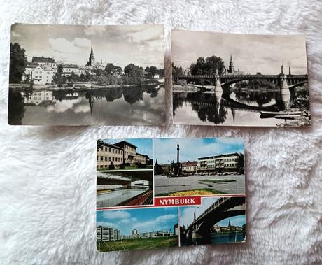 3 x stará pohľadnica nymburk,