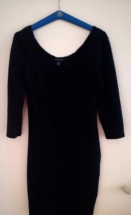 Amisu dámske čierne mini šaty z new yorkeru, amisu,m / s / xxl