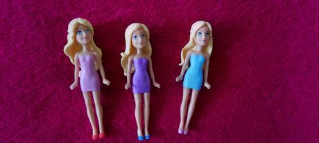 Bábika, iba ruzova,ostatne predane - výška 8,5 cm,,