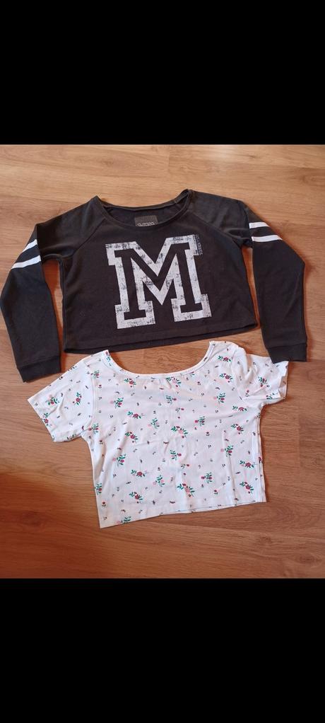 Crop mikina + tričko, m