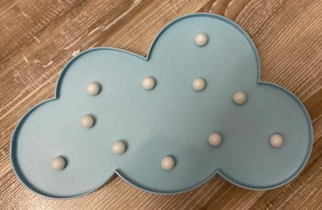 Krásna dekorácia-lampička obláčik na baterky, 