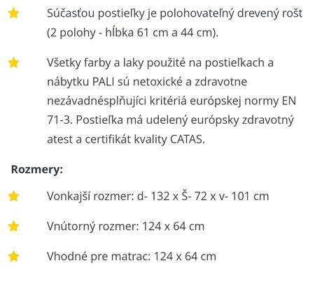 Nadherna postielka pali, šírka (cm): 70,dĺžka (cm): 130