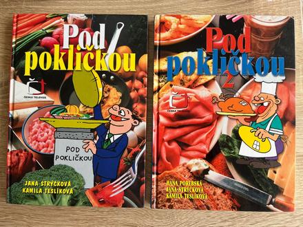Pod pokličkou 2 knižky,