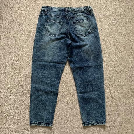 Rovné džínsy s vyšúchaným efektom, l