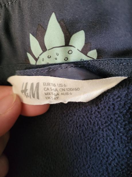 Dinosaurová vetrovka, h&m,116